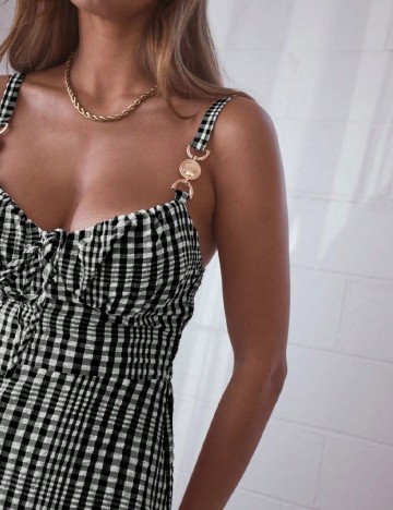 Rochie scurta SHEIN, alb/negru