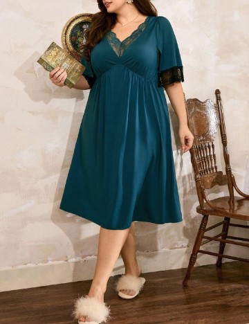 Rochie de noapte SHEIN CURVE, albastru