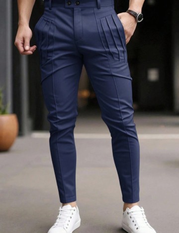 Pantaloni SHEIN, bleumarin