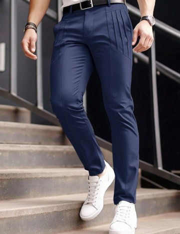 Pantaloni SHEIN, bleumarin