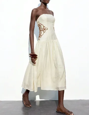 Rochie medie SHEIN, ecru