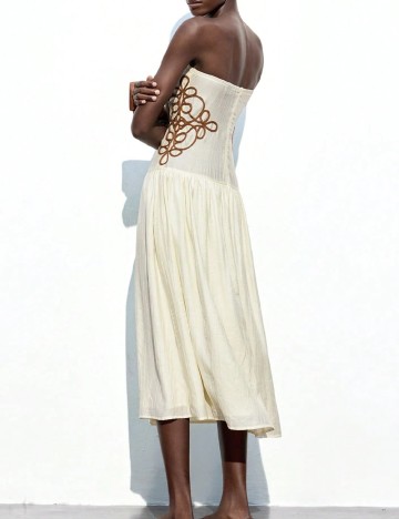Rochie medie SHEIN, ecru
