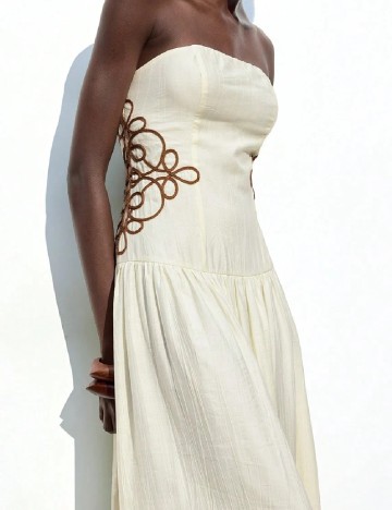 Rochie medie SHEIN, ecru