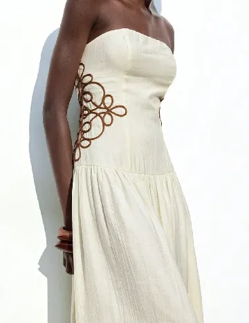 Rochie medie SHEIN, ecru