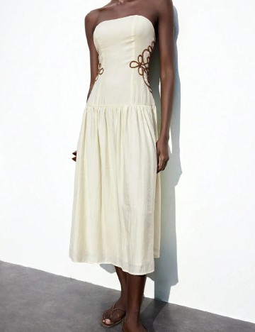 Rochie medie SHEIN, ecru