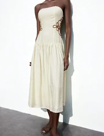 Rochie medie SHEIN, ecru