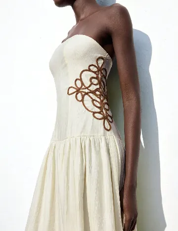 Rochie medie SHEIN, ecru