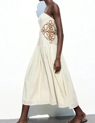 Rochie medie SHEIN, ecru