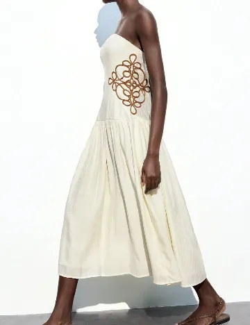 Rochie medie SHEIN, ecru