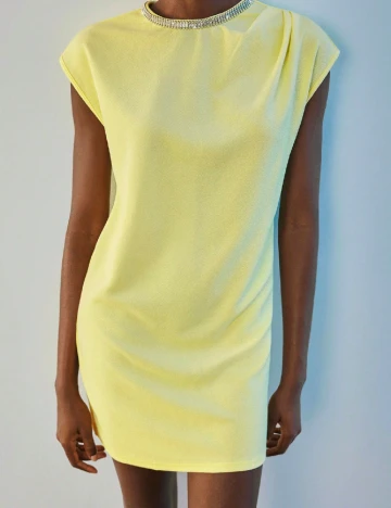 Rochie scurta SHEIN, galben