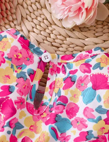 Set rochie si bluza Shein Kids, floral print