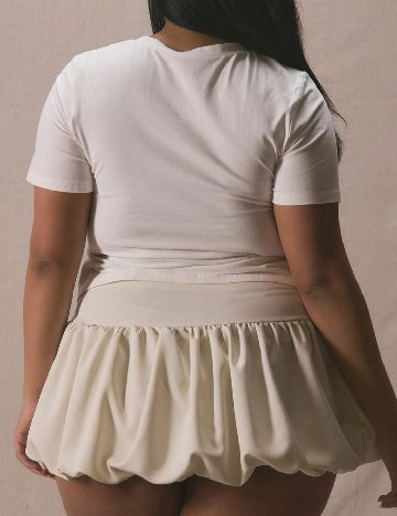 Top Musera Plus Size, alb