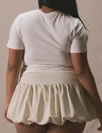 Top Musera Plus Size, alb