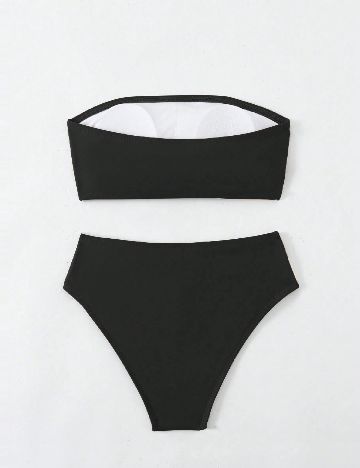 Costum de baie SHEIN, negru/alb