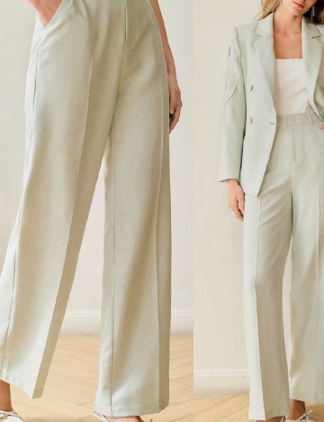 Pantaloni MOTF, verde deschis