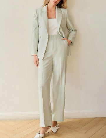 Pantaloni MOTF, verde deschis