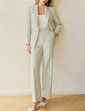 Pantaloni MOTF, verde deschis
