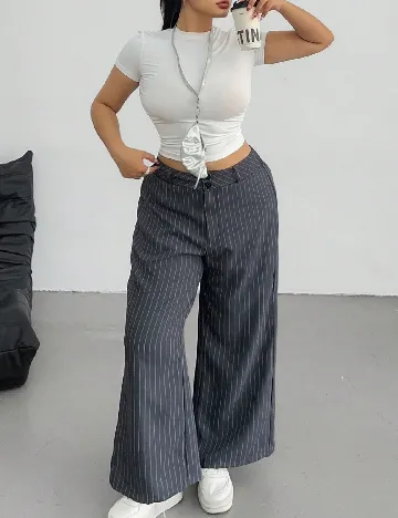Pantaloni SHEIN CURVE, gri inchis