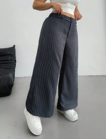 Pantaloni SHEIN CURVE, gri inchis