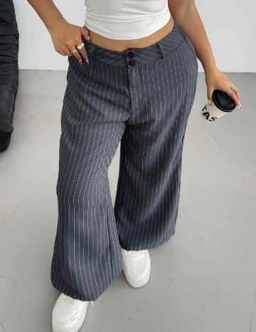 Pantaloni SHEIN CURVE, gri inchis