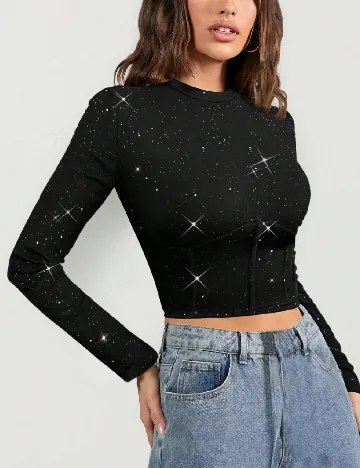 Top SHEIN, negru