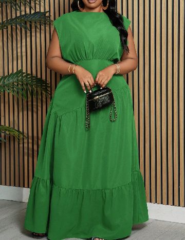 Rochie lunga SHEIN CURVE, verde