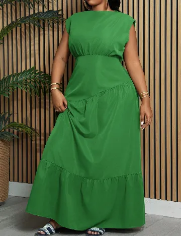 Rochie lunga SHEIN CURVE, verde