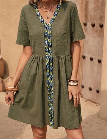 Rochie scurta SHEIN, verde