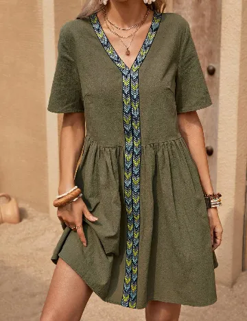 Rochie scurta SHEIN, verde