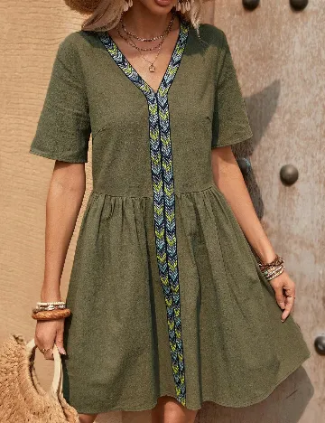 Rochie scurta SHEIN, verde