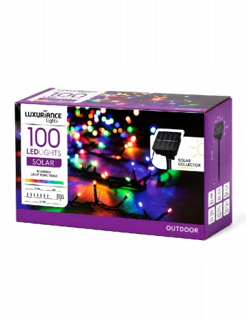 Instalatie cu incarcare solara Luxuriance Lights, mix culori