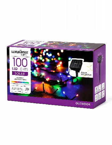 Instalatie cu incarcare solara Luxuriance Lights, mix culori