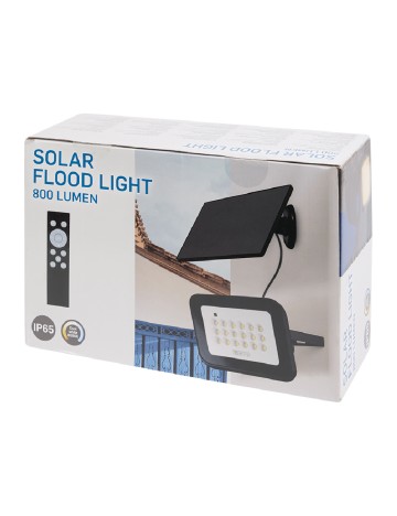 Reflector cu LED solar ACTION, negru