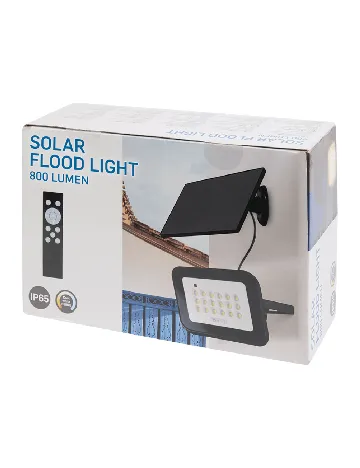 Reflector cu LED solar ACTION, negru