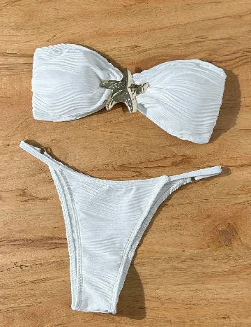 Costum de baie SHEIN, alb