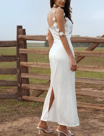 Rochie lunga Anewsta, alb