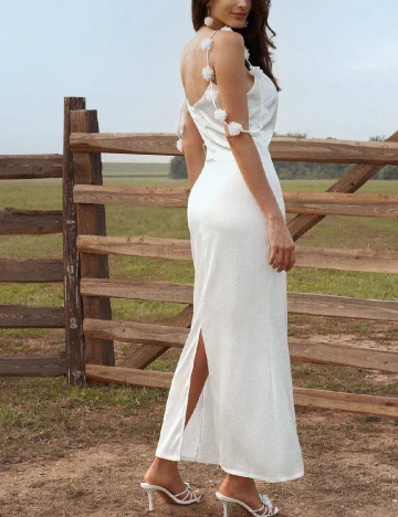 Rochie lunga Anewsta, alb