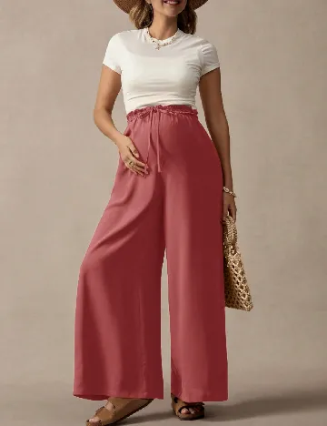 Pantaloni SHEIN, roz pudra inchis