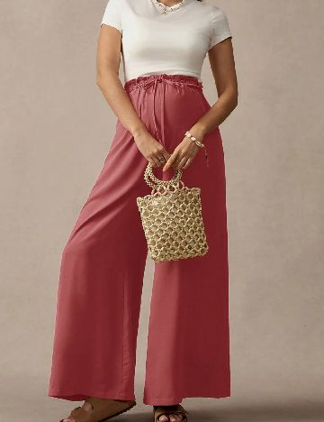 Pantaloni SHEIN, roz pudra inchis