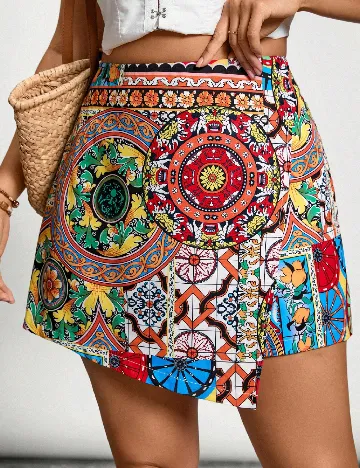 Fusta pantalon SHEIN CURVE, mix culori