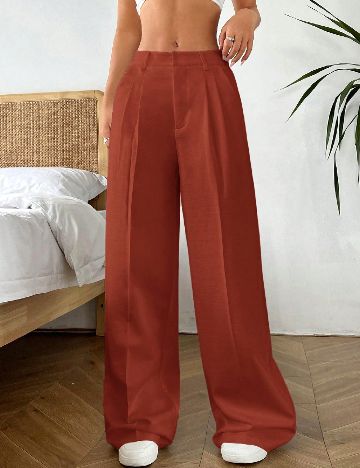 Pantaloni SHEIN, caramiziu