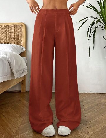 Pantaloni SHEIN, caramiziu