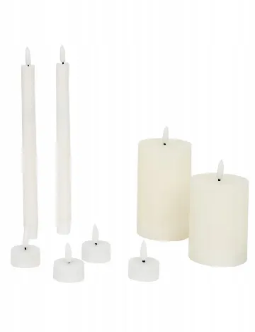 Set lumanari LED 8 bucati ACTION, alb