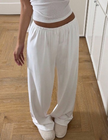Pantaloni SHEIN, alb