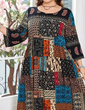 Rochie lunga SHEIN CURVE, mix culori