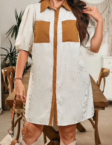 Rochie scurta SHEIN CURVE, alb