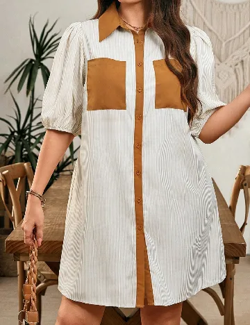 Rochie scurta SHEIN CURVE, alb