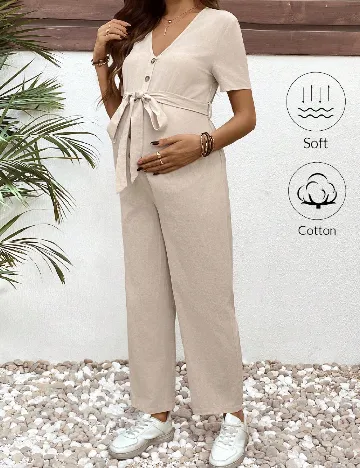 Salopeta SHEIN Maternity, bej