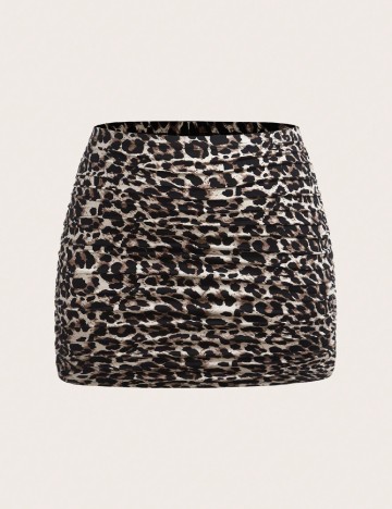 Fusta SHEIN CURVE, animal print