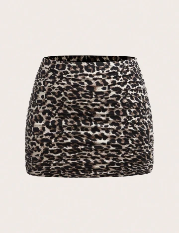 Fusta SHEIN CURVE, animal print
